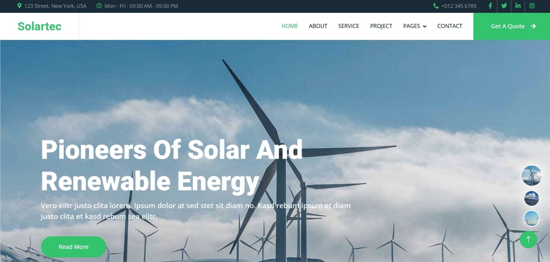 Renewable Energy Website HTML Template Renewable Energy Website HTML Template