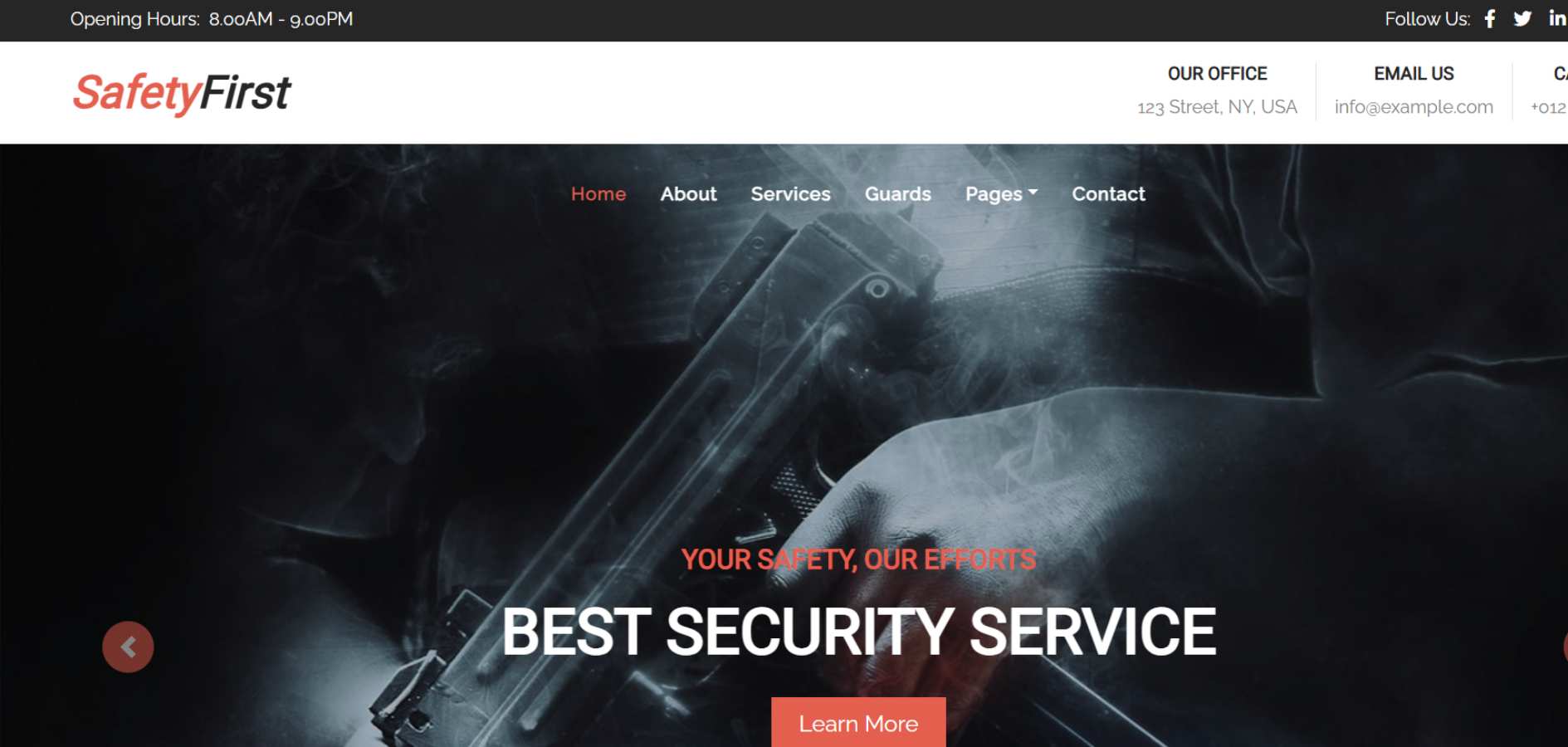 Security Guard Website HTML Template Security Guard Website HTML Template